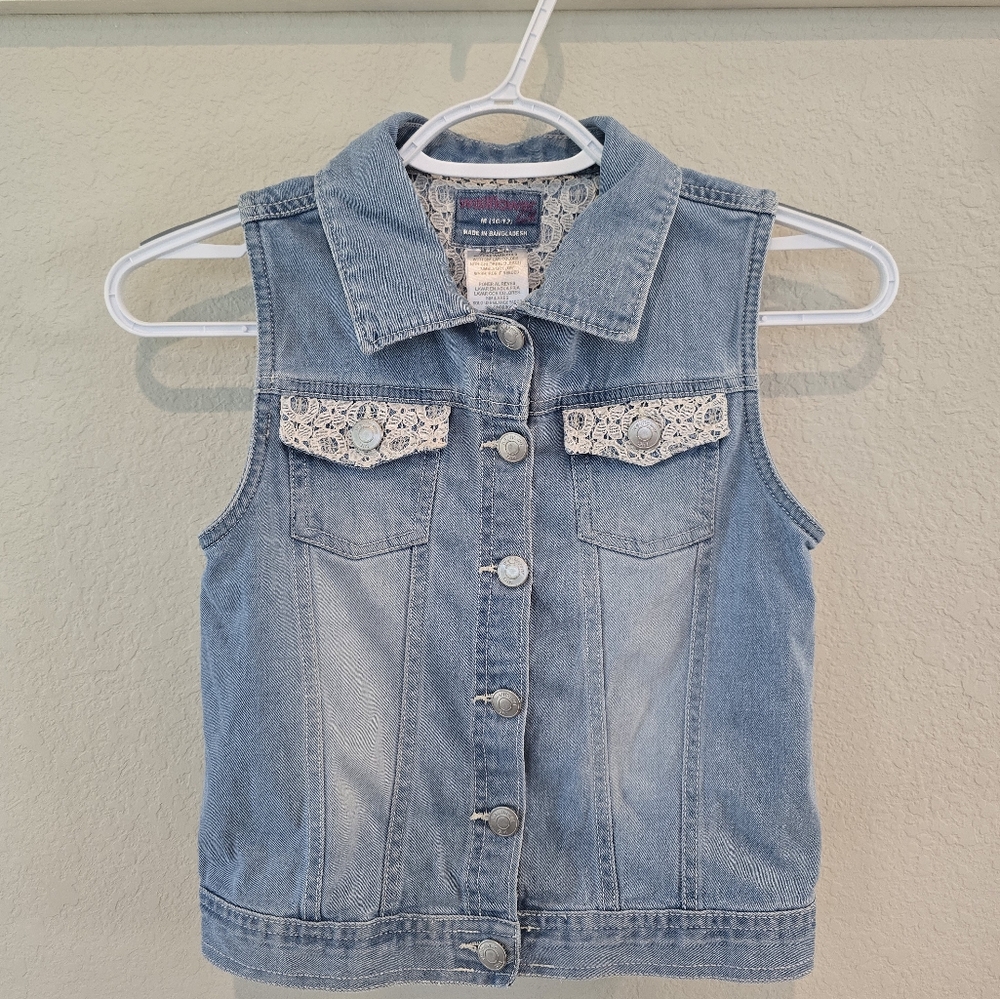 Girls Light Blue Denim Vest